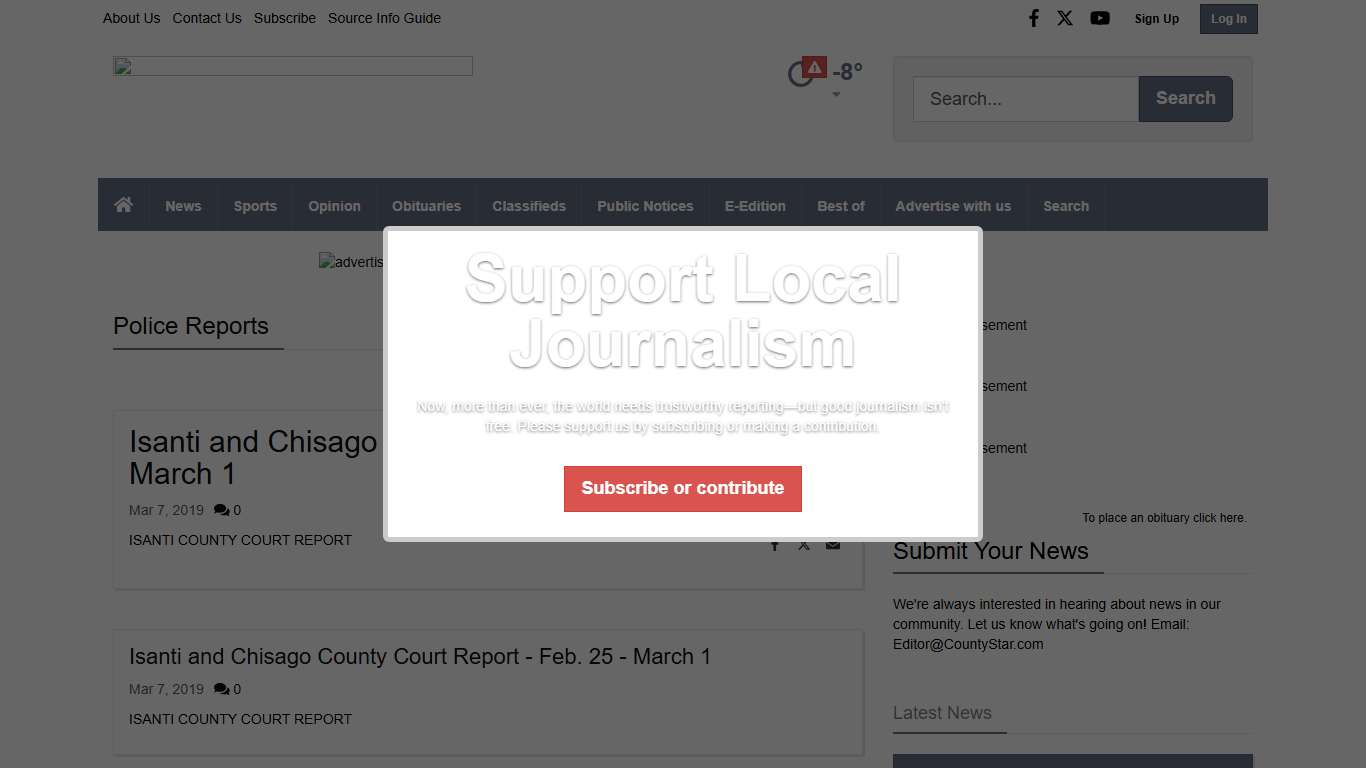 Police Reports isanti-chisagocountystar.com